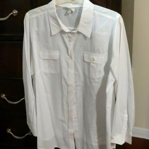 Dress Barn White button-up blouse 1X